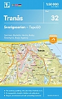 Topografische Wandelkaart Zweden 32 Tranås Sverigeserien Topo 50
