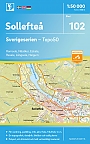 Topografische Wandelkaart Zweden 102 Solleftea Sverigeserien Topo 50