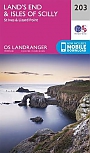 Topografische Wandelkaart 203 Land's End / Isles of Scilly St Ives & Lizard Point - Landranger Map