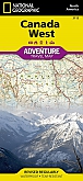 Wegenkaart - Landkaart West-Canada - Adventure Map National Geographic