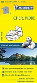 Fietskaart - Wegenkaart - Landkaart 323 Cher Indre - Départements de France - Michelin