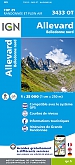 Topografische Wandelkaart van Frankrijk 3433OT - Allevard / Belledonne Nord Pontcharra La Rochette