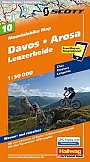 Mountainbikekaart 10 Davos Arosa Lenzerheide Hallwag (met GPS)