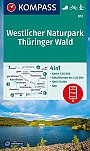 Wandelkaart 812 Westlicher Naturpark Thüringer Wald Kompass