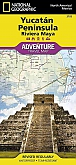 Wegenkaart - Landkaart Yucatan (Maya Sites) - Adventure Map National Geographic