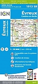 Topografische Wandelkaart van Frankrijk 1913SB - Evreux / Conches-en-Ouche