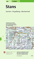 Topografische Wandelkaart Zwitserland 245 Stans Sarnen - Engelberg - Beckenried - Landeskarte der Schweiz