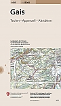 Topografische Wandelkaart Zwitserland 1095 Gais Teufen Appenzell Altstätten - Landeskarte der Schweiz