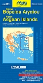 Wegenkaart - Fietskaart 61 Aegean Egeische Eilanden Noord - Orama Maps
