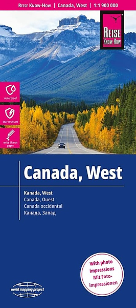 Wegenkaart - Landkaart West Canada - World Mapping Project (Reise Know-How)