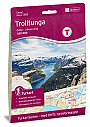 Topografische Wandelkaart Noorwegen 2825 Trolltunga Odda Ullensvang - Nordeca Turkart