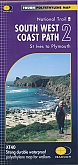 Wandelkaart South West Coast Path 2 St Ives - Plymouth - National Trail Maps (Zoutpad) | Harvey Maps