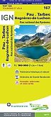 Fietskaart 167 Pau Tarbes Bagneres de Luchon - IGN Top 100 - Tourisme et Velo