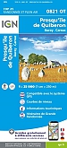 Topografische Wandelkaart van Frankrijk 0821OT - Presqu'Ile de Quiberon / Auray.Carnac