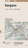Topografische Wandelkaart Zwitserland 1155 Sargans Flums - Mels - Bad Ragaz - Landeskarte der Schweiz