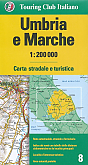 Wegenkaart - Fietskaart 8 Umbrië / Marche - Touring Club Italiano (TCI)