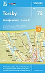 Topografische Wandelkaart Zweden 72 Torsby Sverigeserien Topo 50