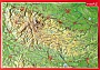 Reliefkaart Harz postkaart formaat 15 cm x 10,5 cm | Georelief