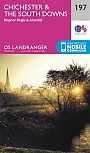 Topografische Wandelkaart 197 Chichester / The South  Downs - Landranger Map
