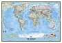 Wandkaart Wereldkaart World in staatkundige indeling (Engelstalig) 176 x 122 cm Papier | National Geographic Wall Map