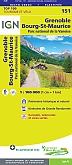 Fietskaart 151 Grenoble Chambery Parc National de la Vanoise - IGN Top 100 - Tourisme et Velo