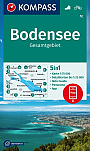 Wandelkaart 1C Bodensee, Gesamtgebiet Kompass