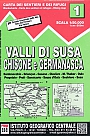 Wandelkaart 1 Valli di Susa | IGC Carta dei sentieri e dei rifugi