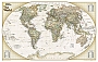 Wandkaart World in staatkundig met antieke uitstraling explorer (Engelstalig) 82 x 51 cm Papier | National Geographic Wall Map