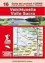 Wandelkaart 16 Valchiusella, Valle Sacra L'Escursionista