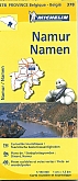 Fietskaart - Wegenkaart - Landkaart 378 Namen - Namur | Michelin Provienciekaart België