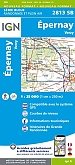 Topografische Wandelkaart van Frankrijk 2813SB - Epernay / Verzy