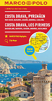 Wegenkaart - Landkaart Costa Brava Pyreneeën Baskenland Navarra Aragon Andorra | Marco Polo Maps