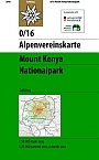 Wandelkaart Klimkaart 0/16 Mount Kenya Nationalpark | Alpenvereinskarte