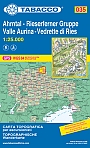 Wandelkaart 035 Ahrntal Reiserferner Gruppe Valle Aurina Tabacco