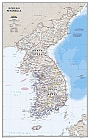 Wandkaart Koreaans schiereiland met Noord- en Zuid-Korea (Engelstalig) 59 x 91cm papier | National Geographic Wall Map