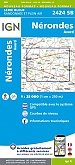 Topografische Wandelkaart van Frankrijk 2424SB - Nerondes / Avord