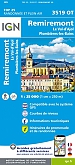 Topografische Wandelkaart van Frankrijk 3519OT - Remiremont / Plombieres-les-Bains /PNR Ballons des Vosges