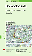 Topografische Wandelkaart Zwitserland 285 Domodossola Valle d`Ossola - Val Grande - Verbania - Landeskarte der Schweiz