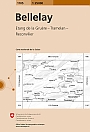 Topografische Wandelkaart Zwitserland 1105 Bellelay Etang de la Guere Tramelan Reconvilier - Landeskarte der Schweiz