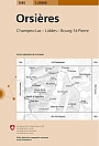 Topografische Wandelkaart Zwitserland 1345 Orsieres Champex-Lac - Liddes - Bourg-St-Pierre - Landeskarte der Schweiz