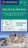 Wandelkaart 622 Pale di San Martino-Fiera di Primiero | Kompass
