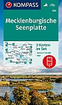 Wandelkaart 865 Mecklenburgische Seenplatte | Kompass 3 kaartenset