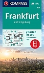 Wandelkaart 828 Frankfurt und Umgebung, 2 kaarten Kompass