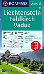 Wandelkaart 21 Liechtenstein Feldkirch Vaduz Kompass