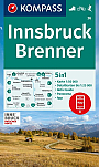 Wandelkaart 36 Innsbruck, Brenner Kompass