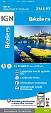 Topografische Wandelkaart van Frankrijk 2545ET - Beziers