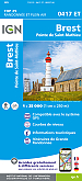 Topografische Wandelkaart van Frankrijk 0417ET - Brest / Pointe St-Mathieu