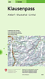 Topografische Wandelkaart Zwitserland 246 Klausenpass Altdorf Muatathal Linthal - Landeskarte der Schweiz