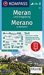 Wandelkaart 53 Meran und Umgebung; Merano e dintorni Kompass