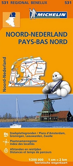 Wegenkaart - Landkaart 531 Noord-Nederland - Michelin Regional